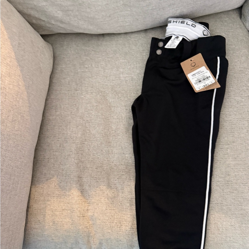 Kids Black Pants with White Stripe